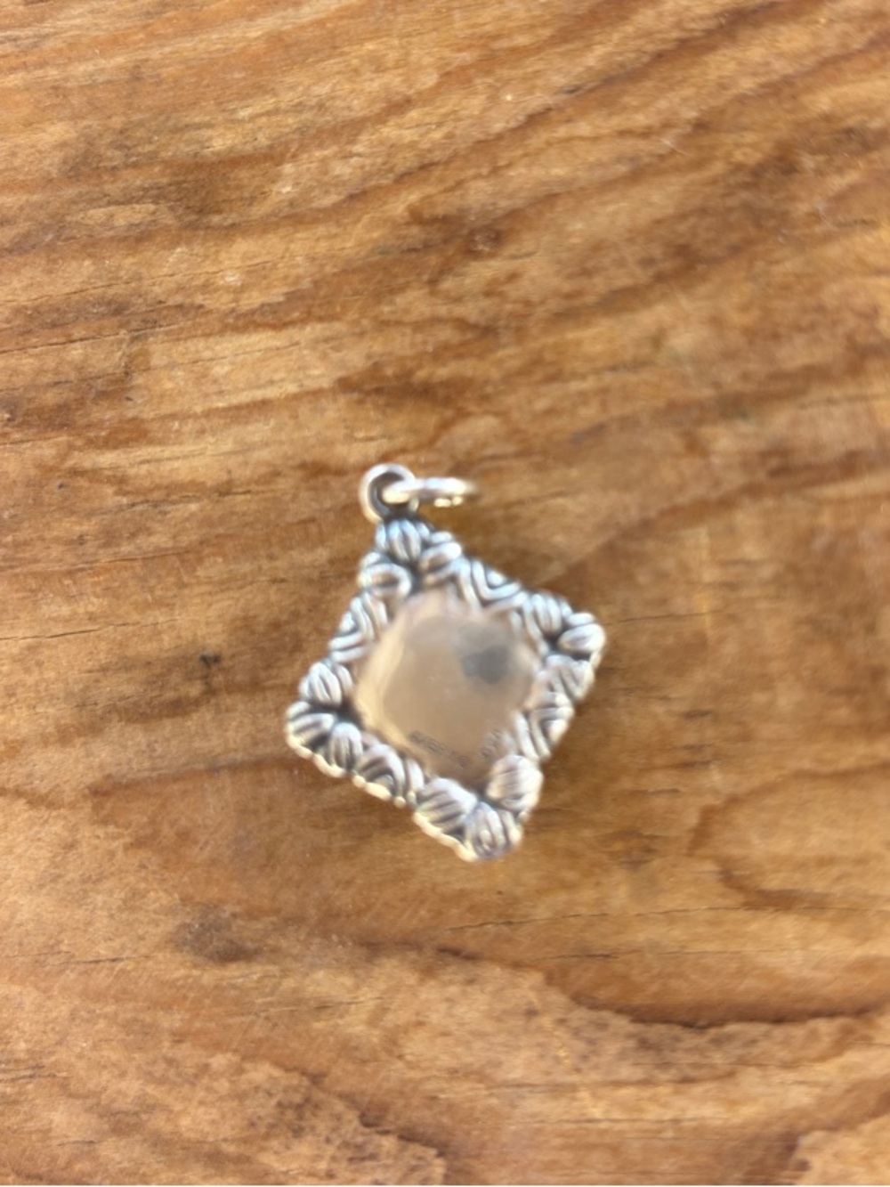 RARE James Avery Heirloom Silver Pendant Prehnite/MOP Doublet pendant - Picture 2 of 3